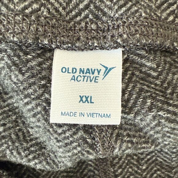 Old Navy Active Women's Charcoal Herringbone Leggings Size XXL 2XL - Picture 3 of 9